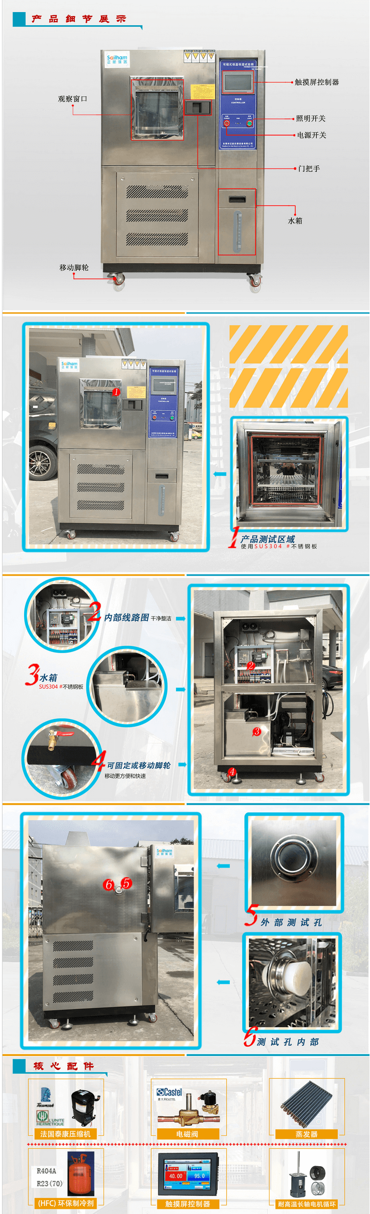 可程式恒溫恒濕試驗機產品細節圖,可程式恒溫恒濕試驗箱產品細節圖